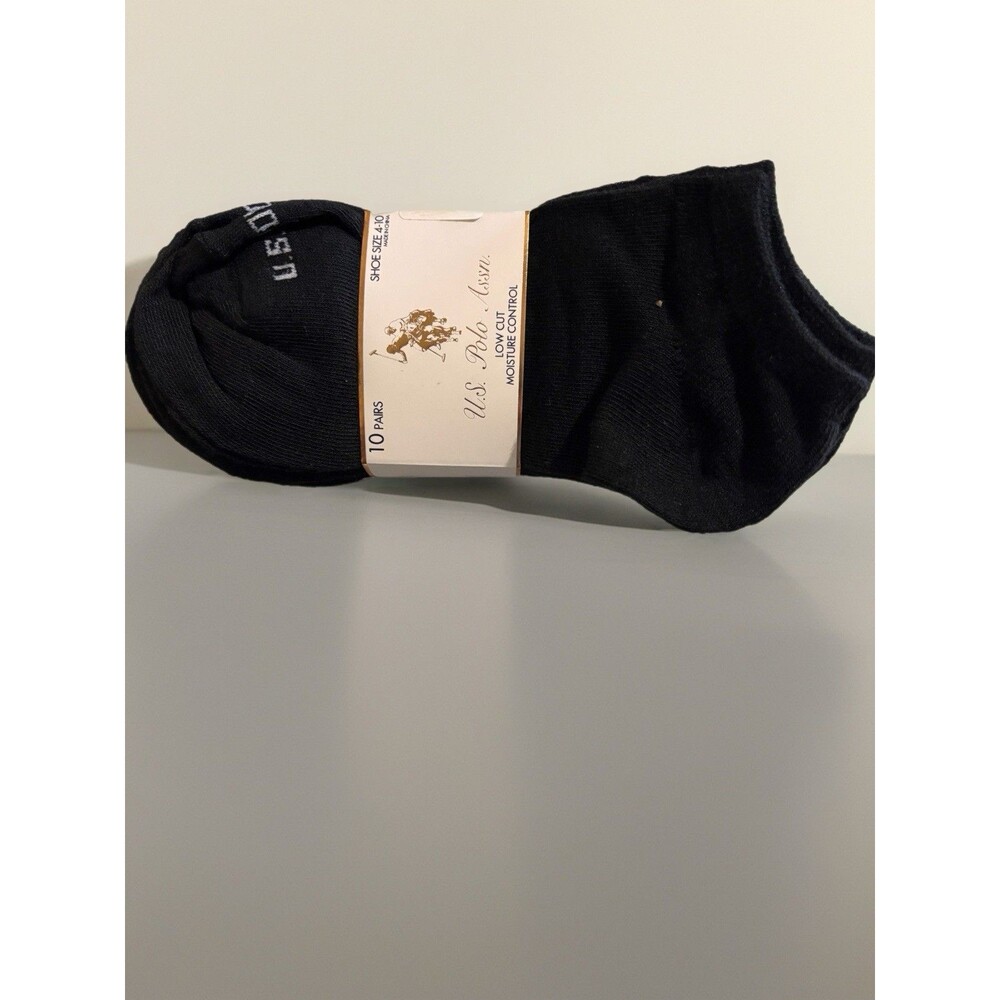 U.S. Polo Assn. Unisex Moisture Control Low Cut Athletic Socks 10 Pack Size 4-10